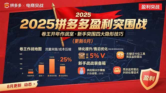 2025拼多多盈利突围战:卷王开年作战室,新手突围四大隐形技巧(更新8月)-徐小晨博客