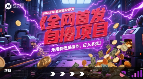 全网首发，2025年最新稳定暴力全自动自撸项目，无限制批量操作，日入多张【揭秘】-徐小晨博客