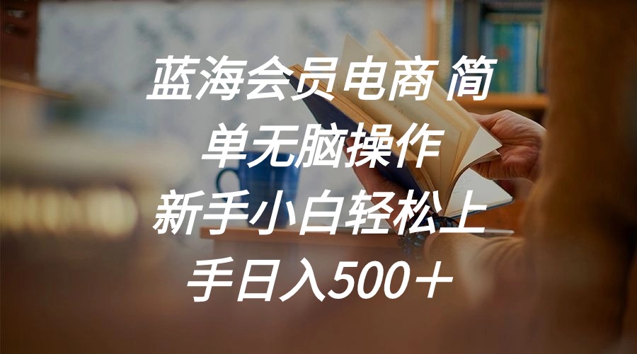 蓝海会员电商 简单无脑操作 新手小白轻松上手日入500＋-徐小晨博客