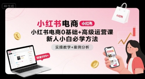 小红书电商0基础+高级运营课，新人小白必学方法，实操教学+案例分析-徐小晨博客