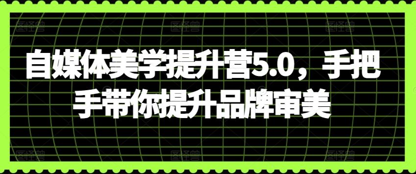 自媒体美学提升营5.0，手把手带你提升品牌审美-徐小晨博客