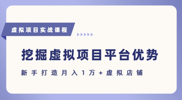 抓住虚拟项目各平台优势，新手轻松月入1W+(给出具体建议)-徐小晨博客