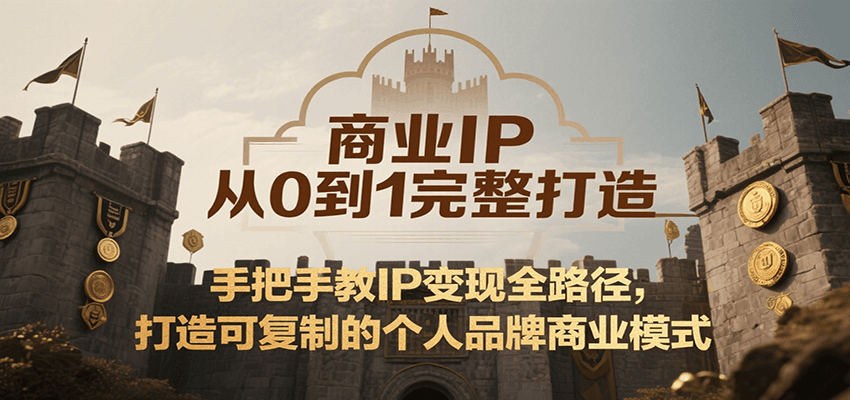商业IP从0到1完整打造，手把手教IP变现全路径，打造可复制的个人品牌商业模式-徐小晨博客