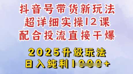 2025全新升级抖音带货玩法，一天纯利四位数，从剪辑到选品再到发布投流，超详细玩法揭秘-徐小晨博客