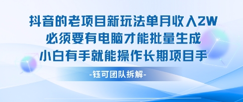 老项目新玩法单月收入2W小白有手就能操作长期项目-徐小晨博客