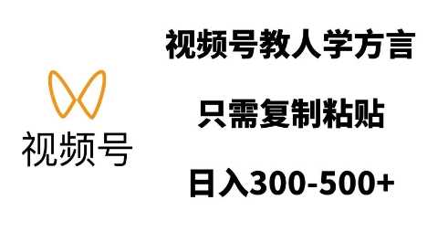 视频号教人学方言，只需复制粘贴，日入多张-徐小晨博客