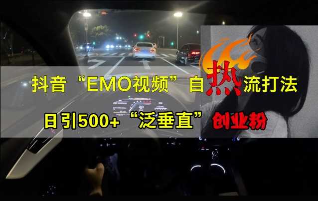 抖音EMO视频自热打法，日引500+“泛垂直”创业粉-徐小晨博客