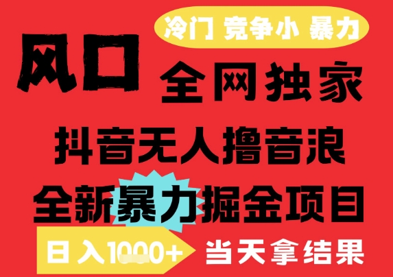 25年6月高爆抖音无人直播最新撸音浪掘金项目，解放双手小白可做，无脑日入1k+，门槛低【揭秘】-徐小晨博客