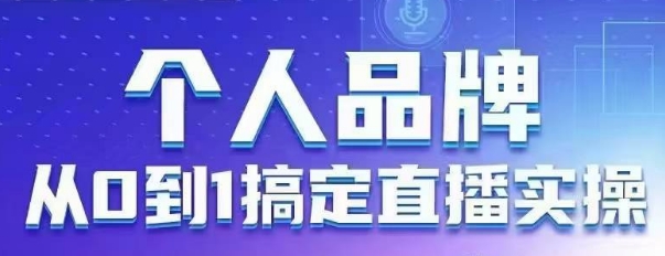 个人品牌：从0到1搞定直播实操，用直播为你的个人品牌赋能，六大实操板块，放大个人影响力-徐小晨博客