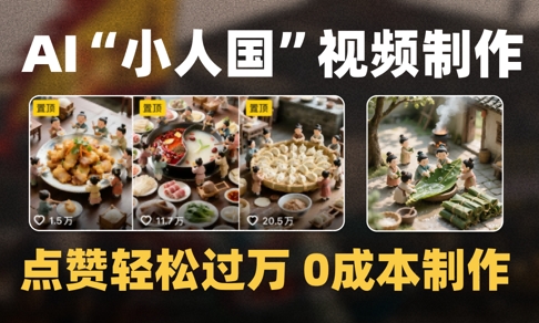 爆款1000W+播放微缩景观迷你小人国AI视频0成本制作全流程教学-徐小晨博客