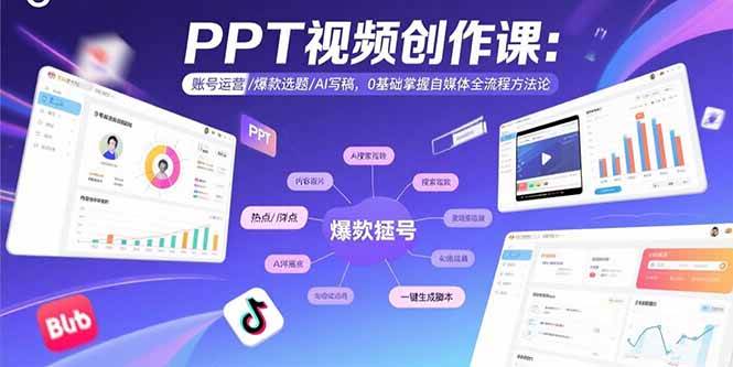 PPT视频创作课：账号运营/爆款选题/AI写稿，0基础掌握自媒体全流程方法论-徐小晨博客