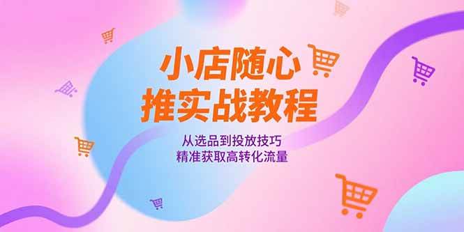 小店随心推实战教程，从选品到投放技巧，精准获取高转化流量-徐小晨博客