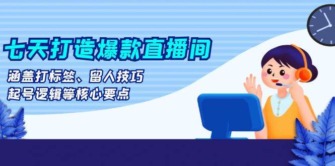 七天打造爆款直播间：涵盖打标签、留人技巧、起号逻辑等核心要点-徐小晨博客