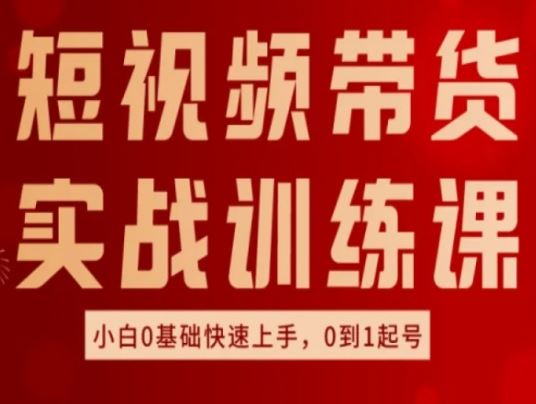 短视频带货实战训练课，好物分享实操，小白0基础快速上手，0到1起号-徐小晨博客