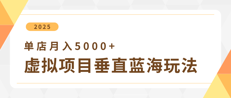 4月虚拟项目垂直玩法，冷门爆品+垂直蓝海，单店月入5000+-徐小晨博客