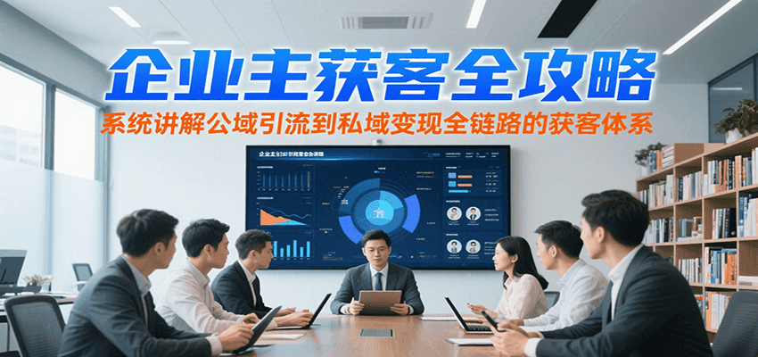企业主获客全攻略，系统讲解公域引流到私域变现全链路的获客体系-徐小晨博客