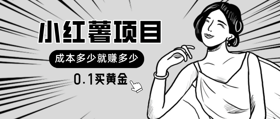 小红薯暴力项目，0.1买黄金。操作简单，日入无上限，可无限扩大。-徐小晨博客