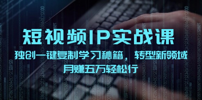 短视频IP实战课，独创一键复制学习秘籍，转战新领域，月赚五万轻松行-徐小晨博客