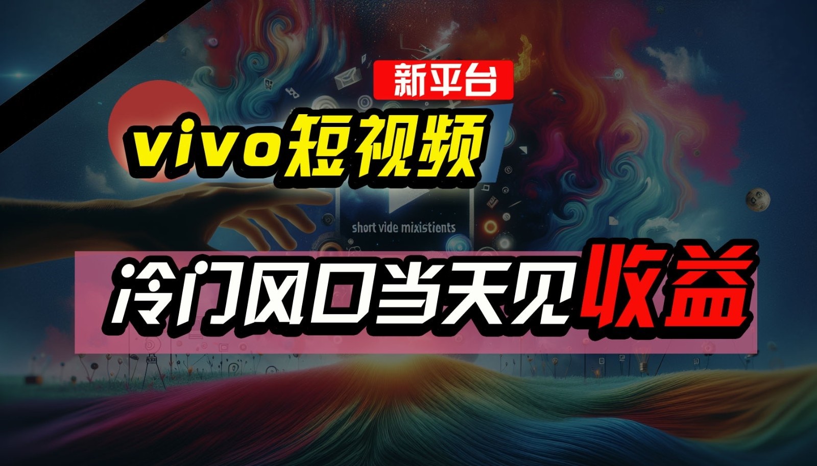 全新平台vivo短视频，新风口AI混剪无脑搬运，冷门风口当天见收益，7天撸了2300+了-徐小晨博客