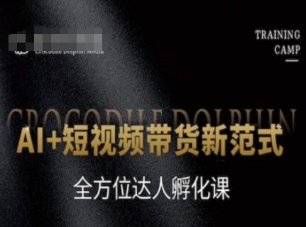 AI+短视频带货新范式，全方位达人孵化课-徐小晨博客