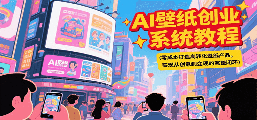 AI壁纸创业系统教程，零成本打造高转化壁纸产品，实现从创意到变现的完整闭环-徐小晨博客