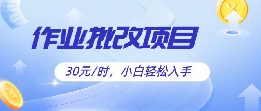 作业批改项目30元/时，简单小白轻松入手，非常适合兼职-徐小晨博客