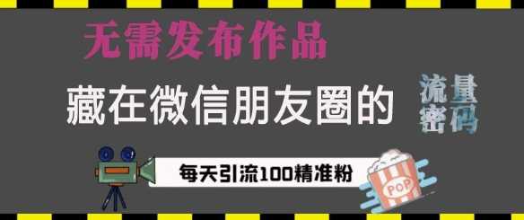 藏在微信朋友圈的流量密码，无需发布作品，单日引流100+精准创业粉【揭秘】-徐小晨博客