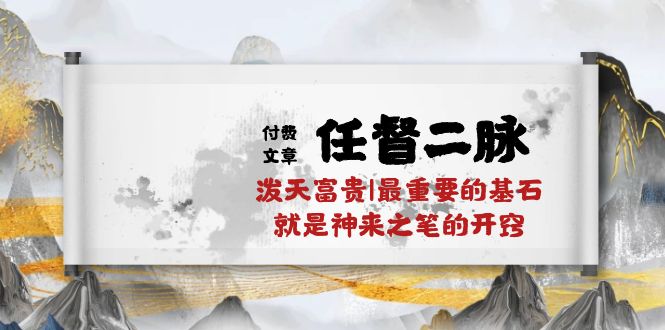 某公众号付费文章《任督二脉泼天富贵|最重要的基石就是神来之笔的开窍|万字》-徐小晨博客