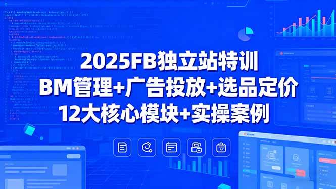 2025FB独立站特训，BM管理+广告投放+选品定价，12大核心模块+实操案例-徐小晨博客
