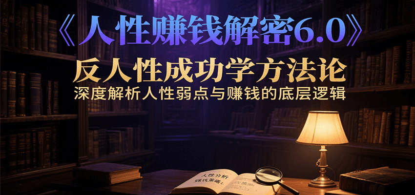 人性赚钱解密6.0，反人性成功学方法论，深度解析人性弱点与赚钱的底层逻辑-徐小晨博客
