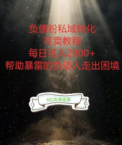 负债粉掘金计划，帮助负债者解决问题，债务规划，债务重组，最好的变现方式【揭秘】-徐小晨博客