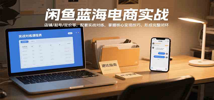 闲鱼蓝海电商实战，涵盖店铺、起号、定价等，配套实战对练，掌握核心变现技巧-徐小晨博客