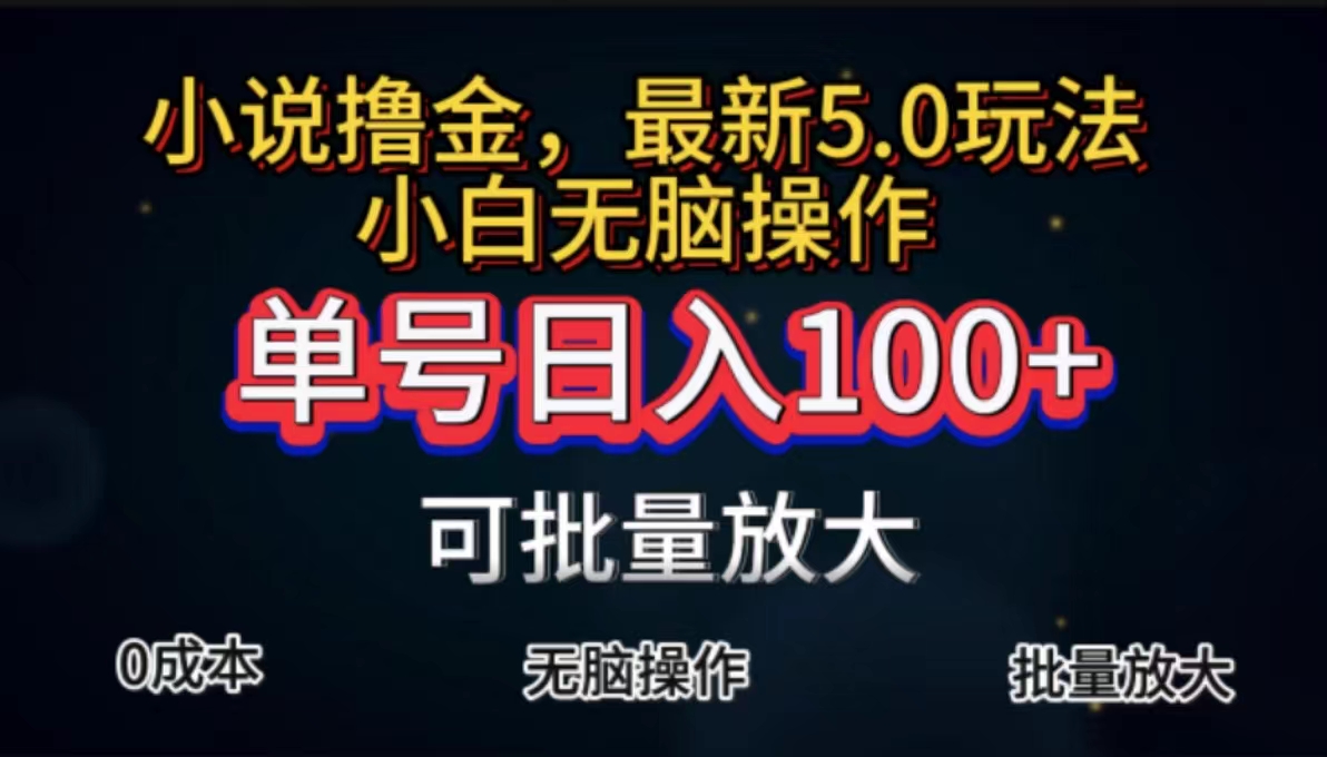 全自动小说撸金，单号日入100+小白轻松上手，无脑操作-徐小晨博客