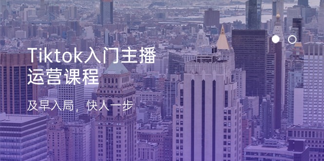 Tiktok入门主播运营课程，及早入局，快人一步（11节）-徐小晨博客
