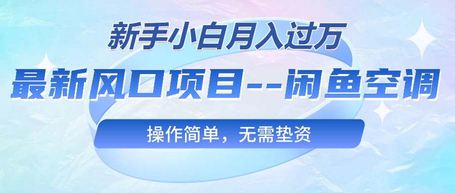 最新风口项目—闲鱼空调，新手小白月入过万，操作简单，无需垫资-徐小晨博客