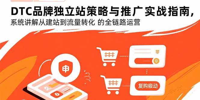 DTC品牌独立站策略与推广实战指南，系统讲解从建站到流量转化的全链路运营-徐小晨博客
