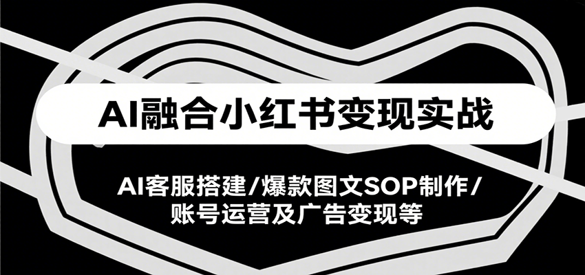 AI融合小红书变现实战课，AI客服搭建/爆款图文SOP制作/账号运营及广告变现等-徐小晨博客