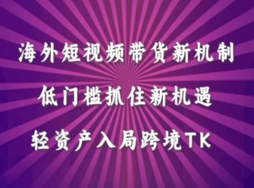 海外短视频Tiktok带货新机制，低门槛抓住新机遇，轻资产入局跨境TK-徐小晨博客