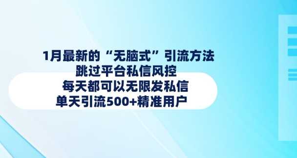 1月最新的无脑式引流方法，跳过平台私信风控，每天都可以无限发私信，单天引流500+精准用户-徐小晨博客