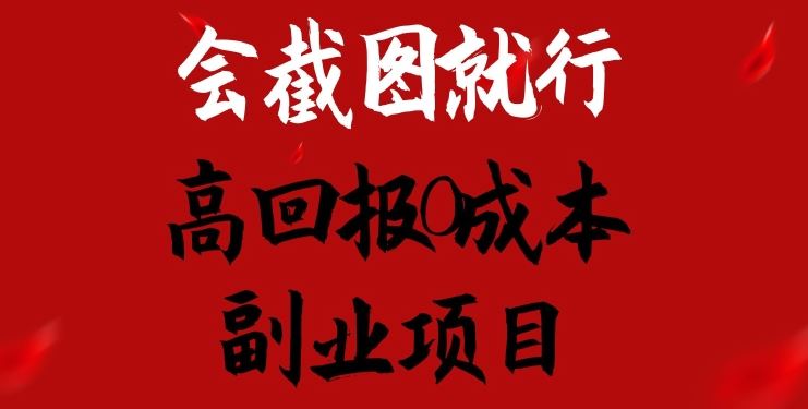 会截图就行，高回报0成本副业项目，卖离婚模板一天1.5k+【揭秘】-徐小晨博客