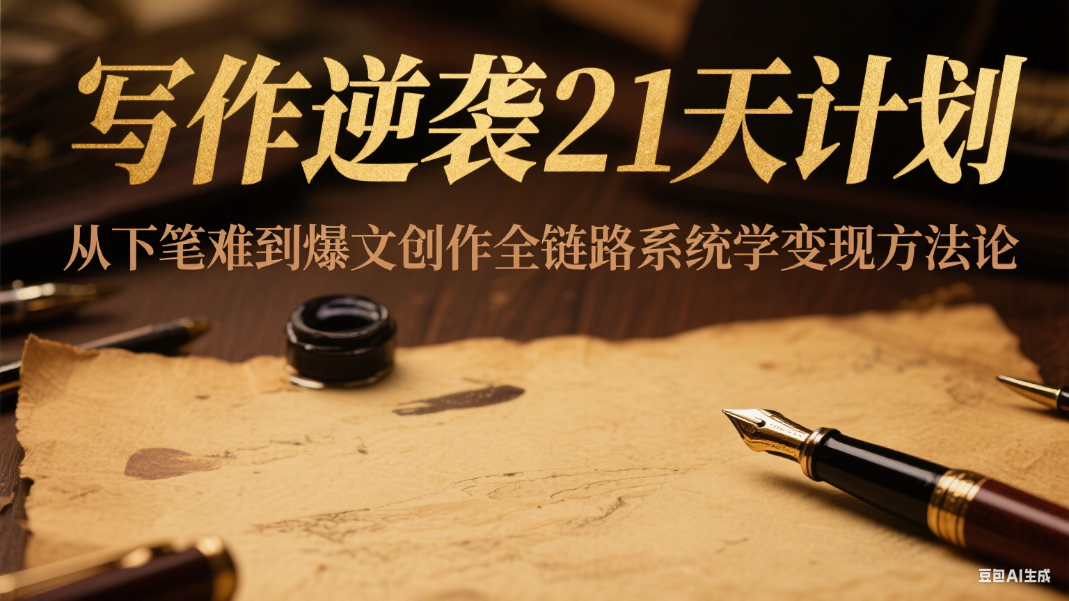 写作逆袭21天计划：从下笔难到爆文创作全链路系统学变现方法论-徐小晨博客