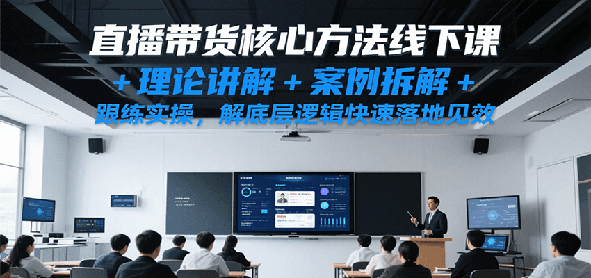 直播带货核心方法线下课，理论讲解+案例拆解+跟练实操，解底层逻辑快速落地见效-徐小晨博客