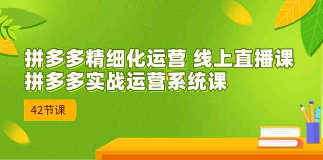 拼多多精细化运营 线上直播课：拼多多实战运营系统课（更新47节）-徐小晨博客