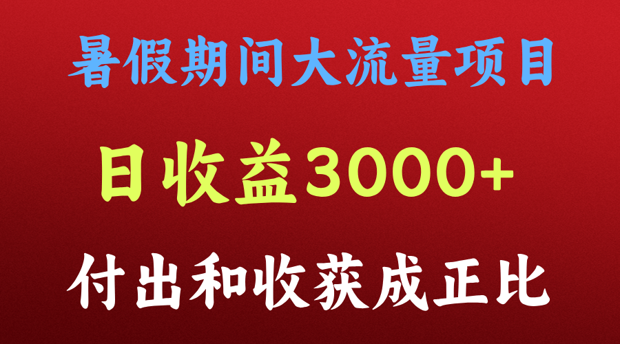 一天收益3000+，暑假期间， 这个项目才是真火-徐小晨博客