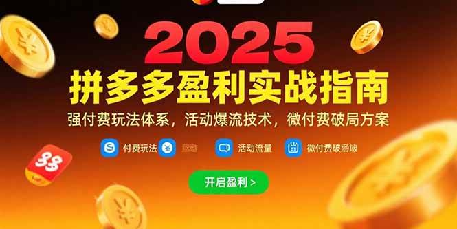 拼多多盈利实战指南，强付费玩法，活动爆流技术，微付费破局方案(更新7月-徐小晨博客
