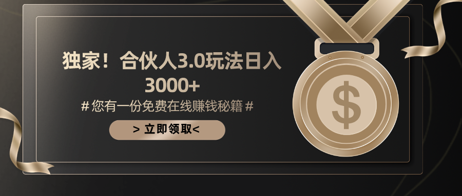 游戏合伙人3.0，日入3000+，无限扩大的蓝海项目-徐小晨博客