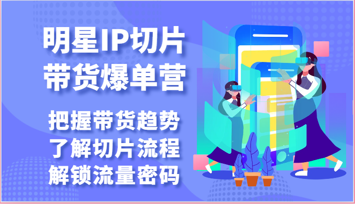 明星IP切片带货爆单营-把握带货趋势，了解切片流程，解锁流量密码（69节）-徐小晨博客