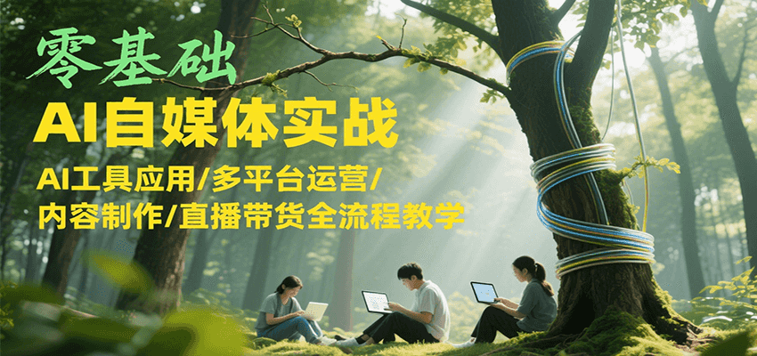 零基础AI自媒体实战，AI工具应用/多平台运营/内容制作/直播带货全流程教学-徐小晨博客