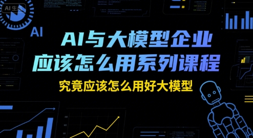 AI与大模型企业应该怎么用系列课程，究竟应该怎么用好大模型-徐小晨博客