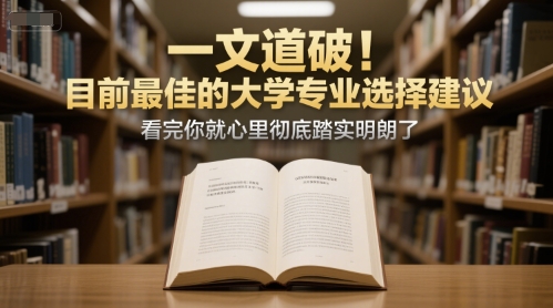 付费文章：一文道破！目前最佳的大学专业选择建议，看完你就心里彻底踏实明朗了-徐小晨博客